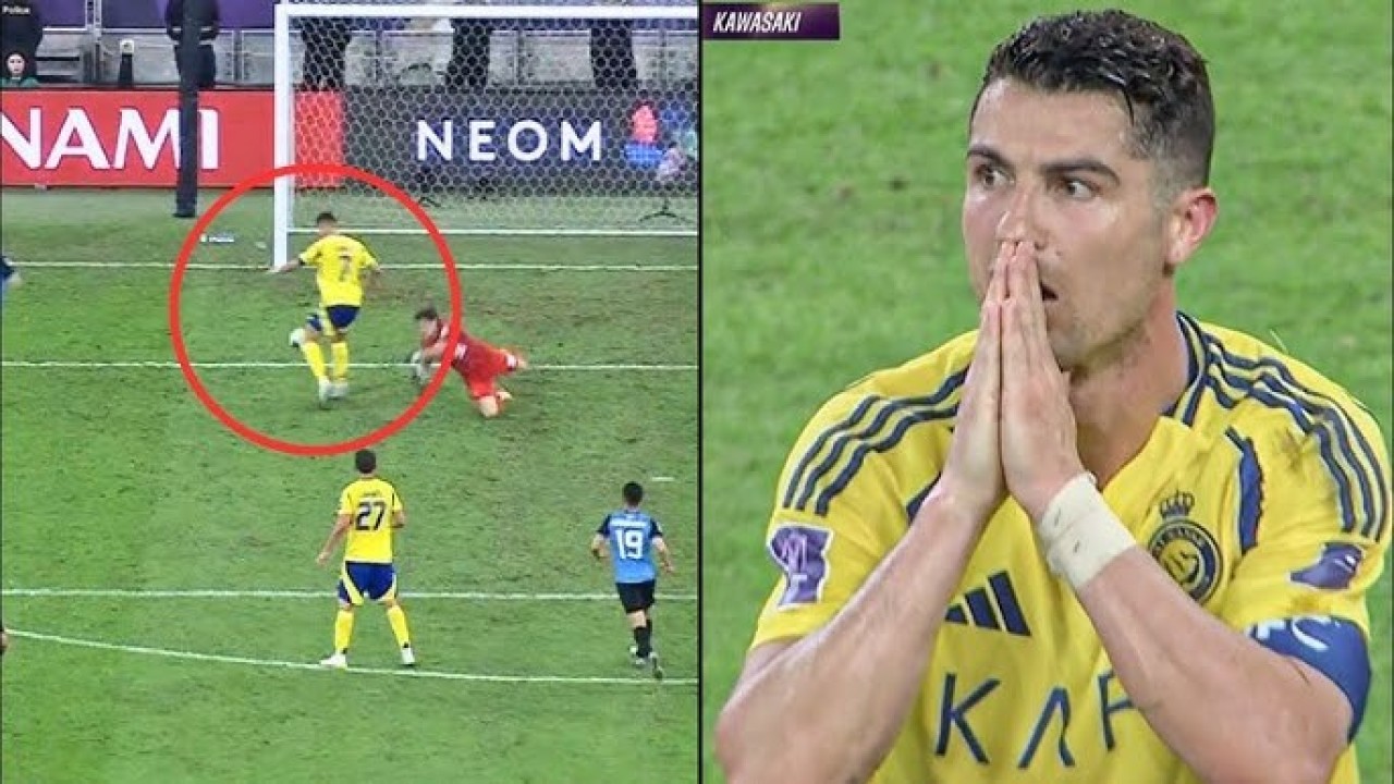 Ronaldo misses an unbelievable chance, Al Nassr is knocked out of the AFC Champions League, facing a trophy-less season