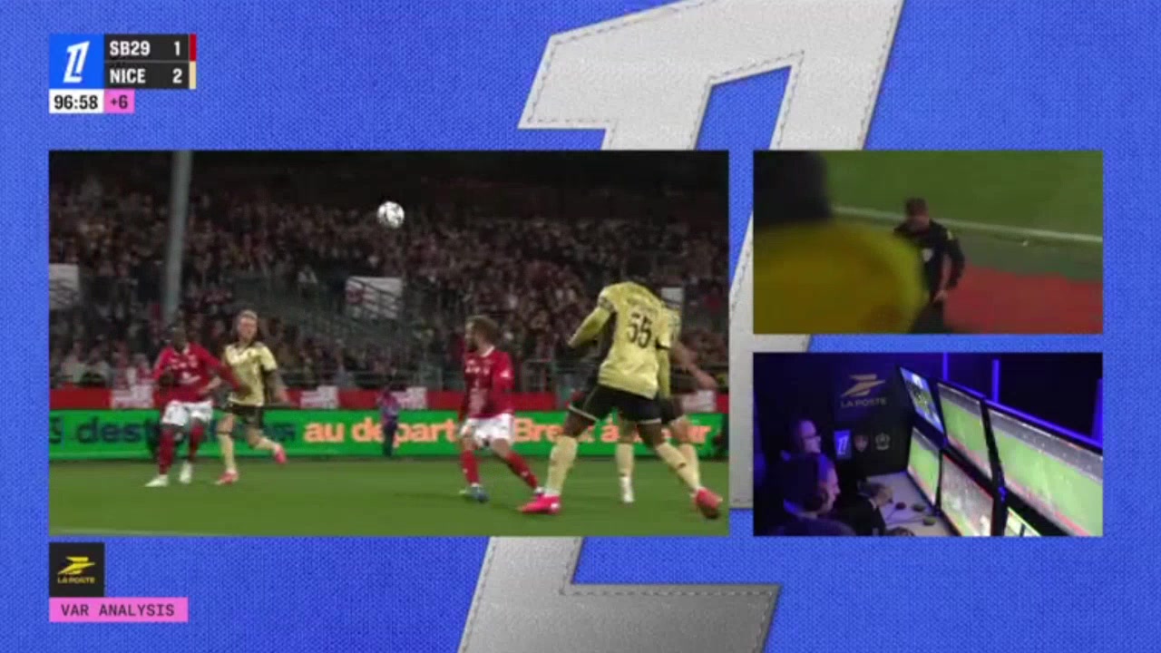 Yehvann Diouf (Nice) penalty save against Brest 90'+9'