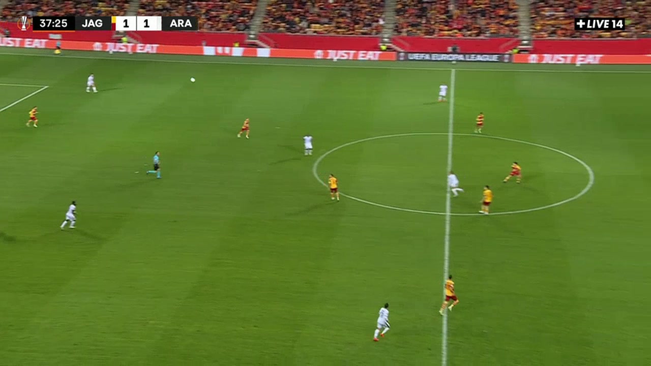Jagiellonia Bialystok 2-1 Ararat-Armenia — Rodrigo Conceicao 38'