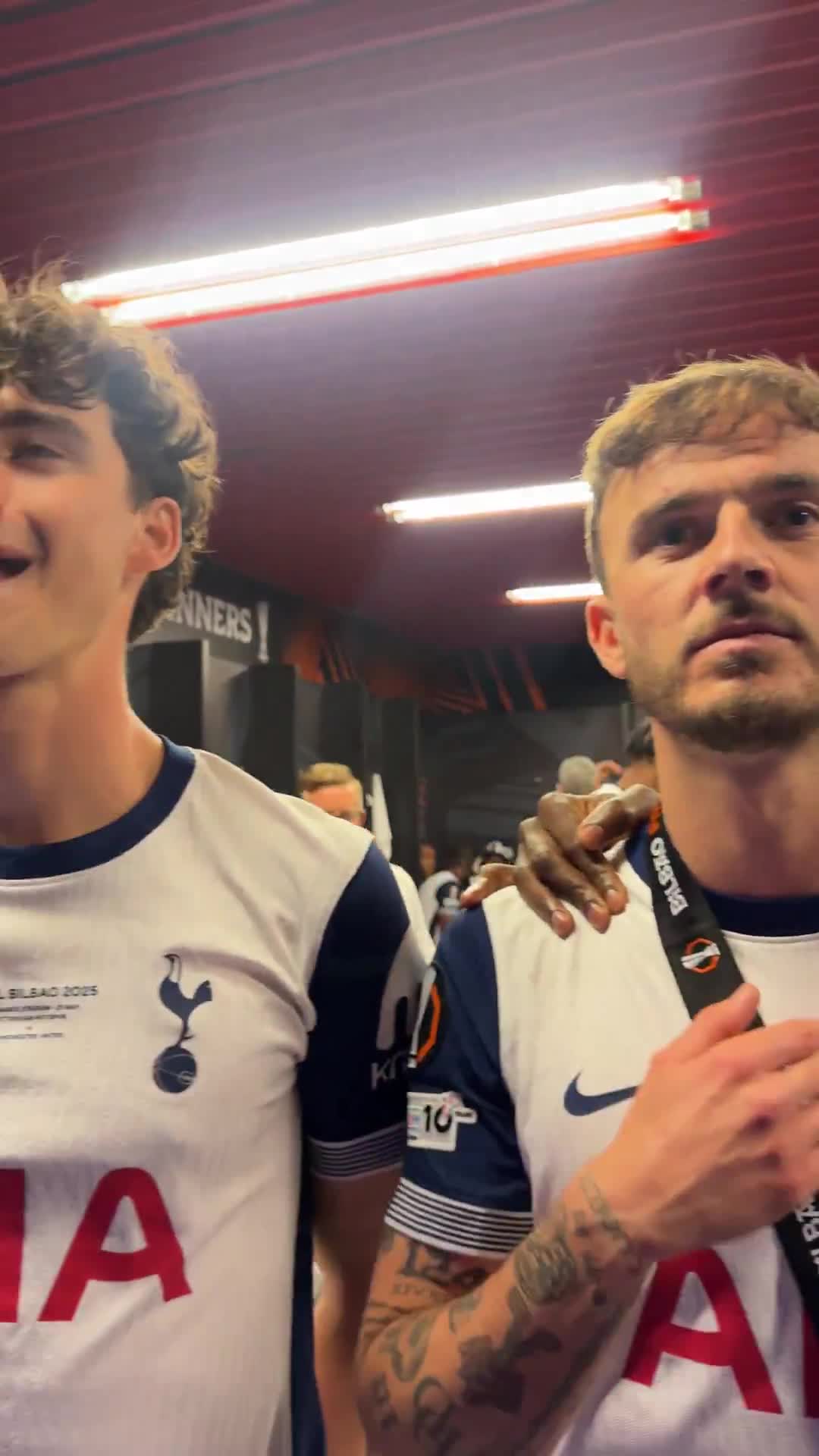 Tottenham players soaked in the UEFA Champions League anthem after qualifying for the competition