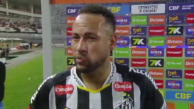 Interview with Neymar after Santos' elimination from the Copa do