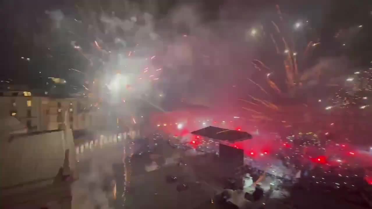 Scenes in Napoli as they win the Serie A title. Absolutely incredible.