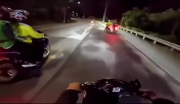 a street fight in the middle of the night