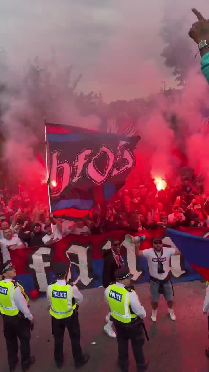 Crystal Palace are celebrating their first ever major trophy today with an open bus parade. The fans made sure to turn up