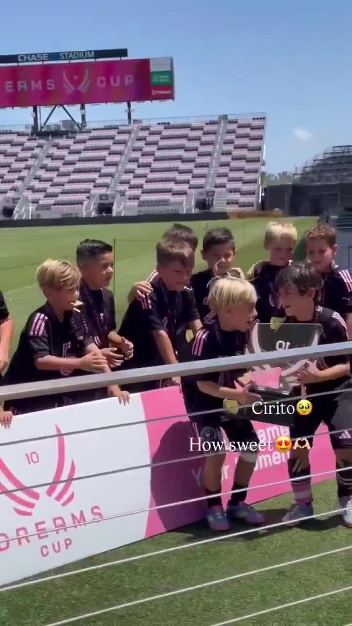 Ciro (Messi’s son) won the DreamsCup with Inter Miami’s U7 Academy team and was one of the players chosen to lift the championship trophy