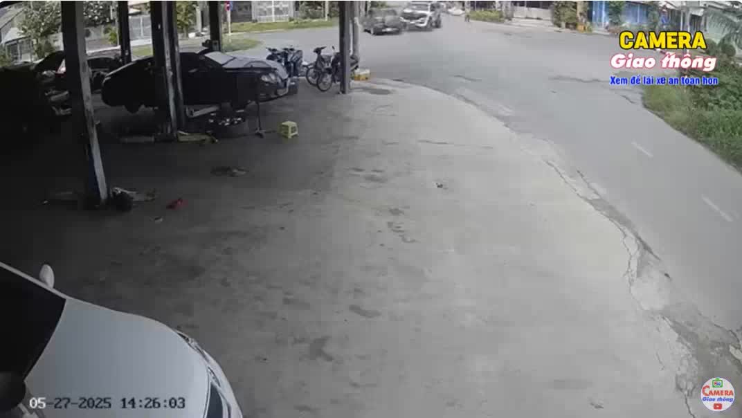 Two vehicles collide at an intersection