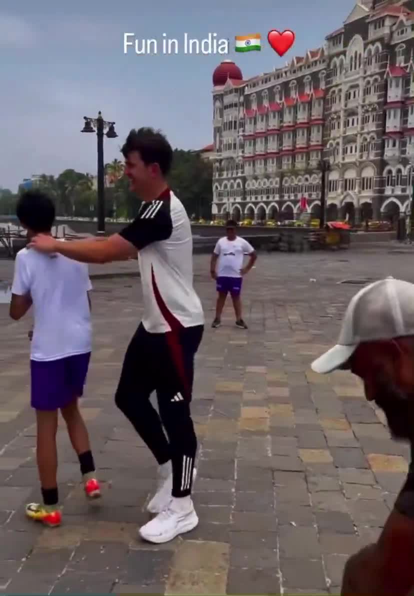 Harry Maguire having fun in Mumbai