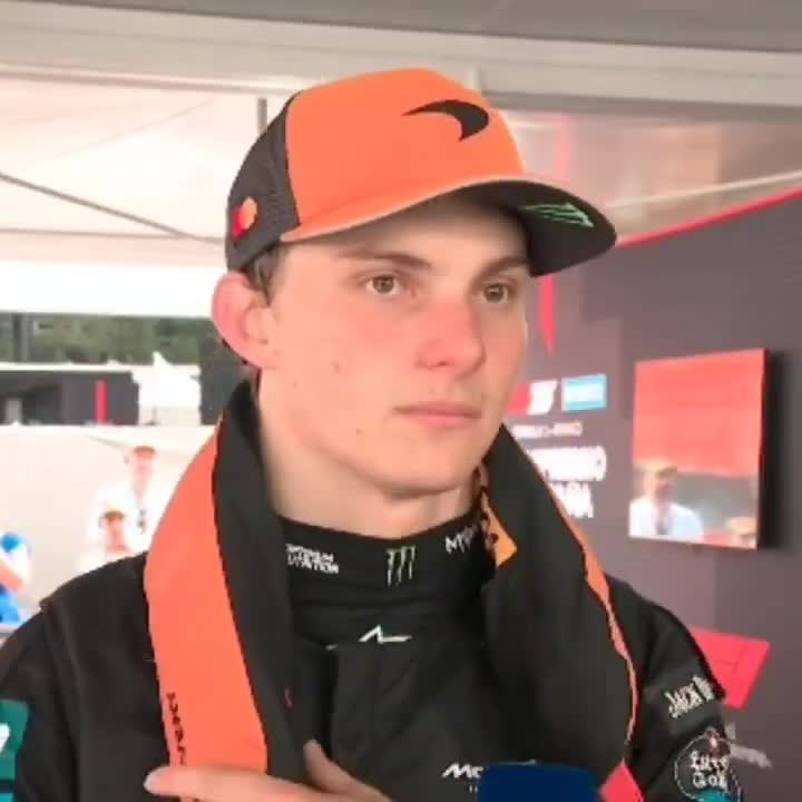 oscar was asked about his opinion on the max and george collision