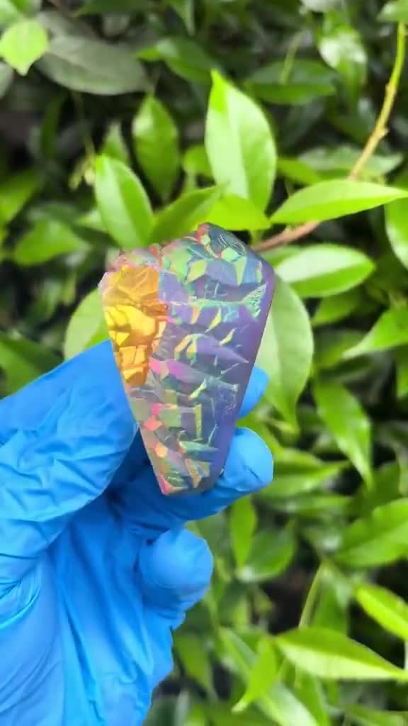 It seems to be quartz mixed with titanium, and it’s incredibly beautiful