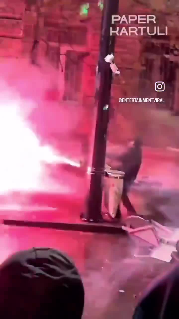 Scenes from the Georgian protests look straight out of a Terminator movie