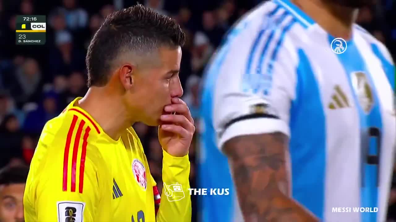 The clash between Lionel Messi and James Rodríguez