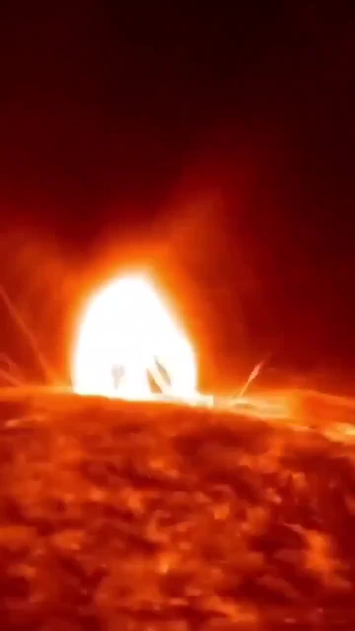 This video of a solar plasma rain larger than Earth was captured by the Solar Dynamics Observatory Spacecraft over a 9-hour period.