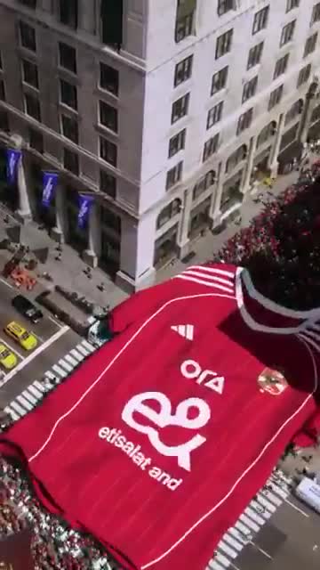Al-Ahly supporters in the streets of Miami — the atmosphere is absolutely wild, 10,000 km away from the club in Cairo