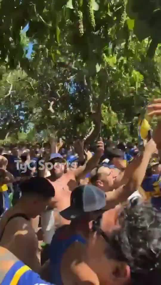 Boca Juniors fans flood the streets of Miami ahead of their US tour