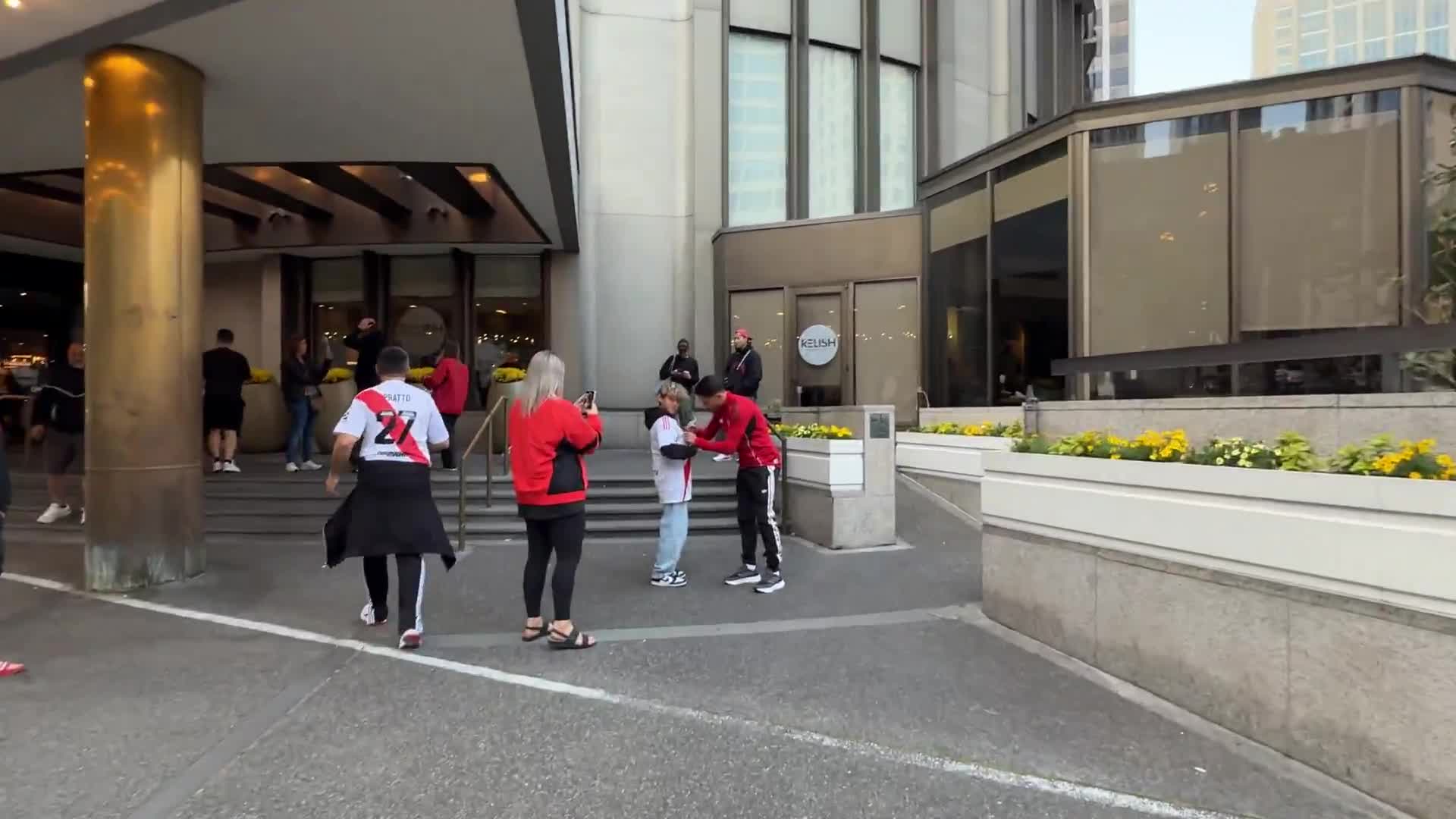 Franco Armani, Rodrigo Aliendro, and Milton Casco went out to explore the streets of Seattle