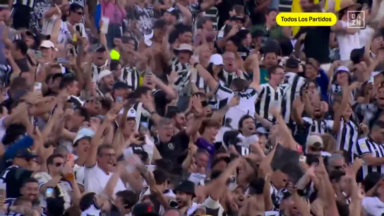 Botafogo players celebrate historic win over PSG with their fans