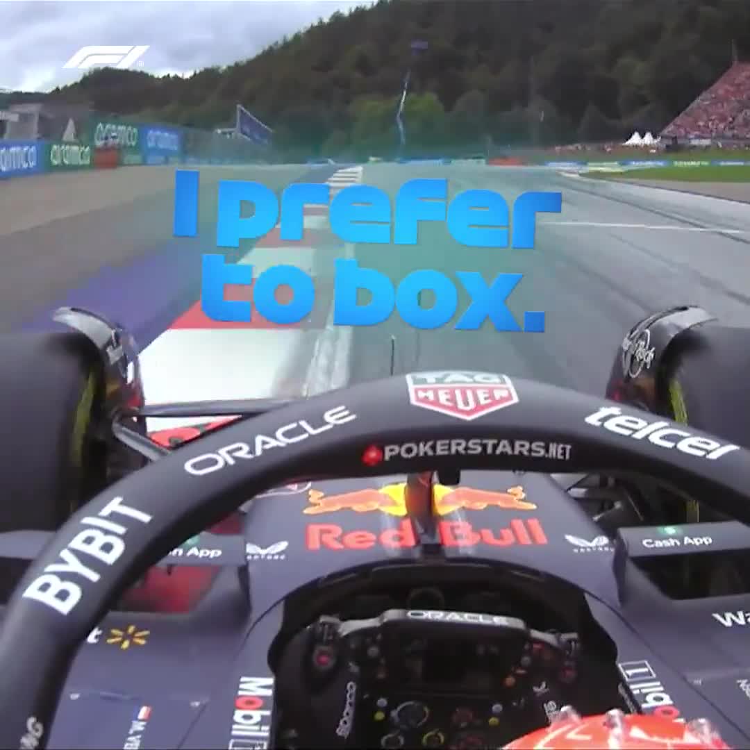 Max Verstappen in full flow during the 2023 Austrian GP