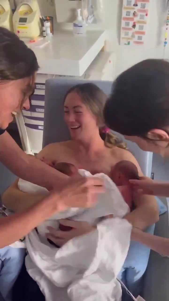 Mother gives birth to quadruplets.