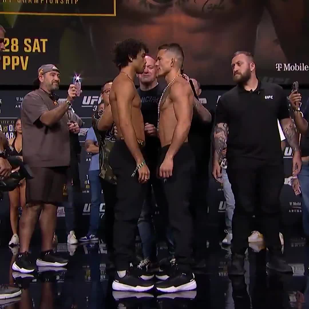 Talbott and Lima face off at the UFC 317 weigh-in.