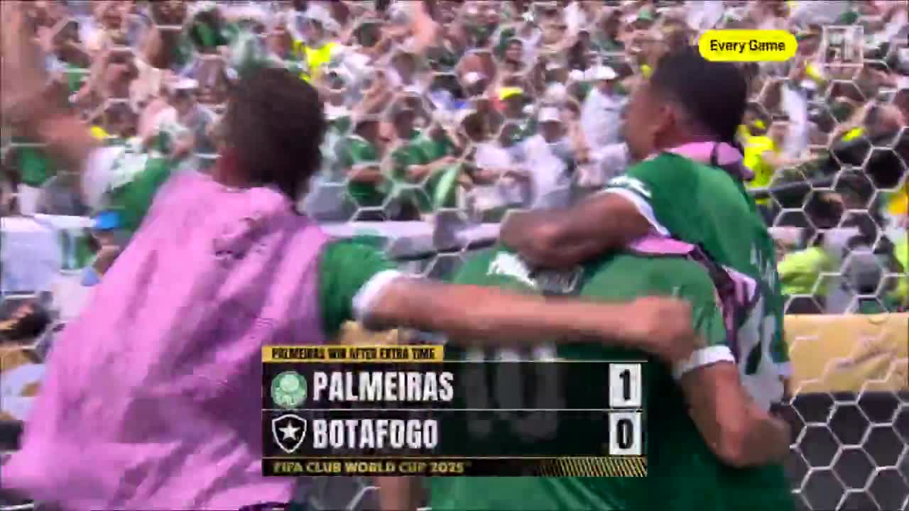 Palmeiras celebrate with fans as they become the first team to reach the quarter-finals