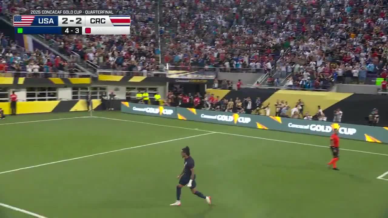 Damion Downs successfully converted the final penalty, sending the US team past Costa Rica into the Gold Cup semifinals.
