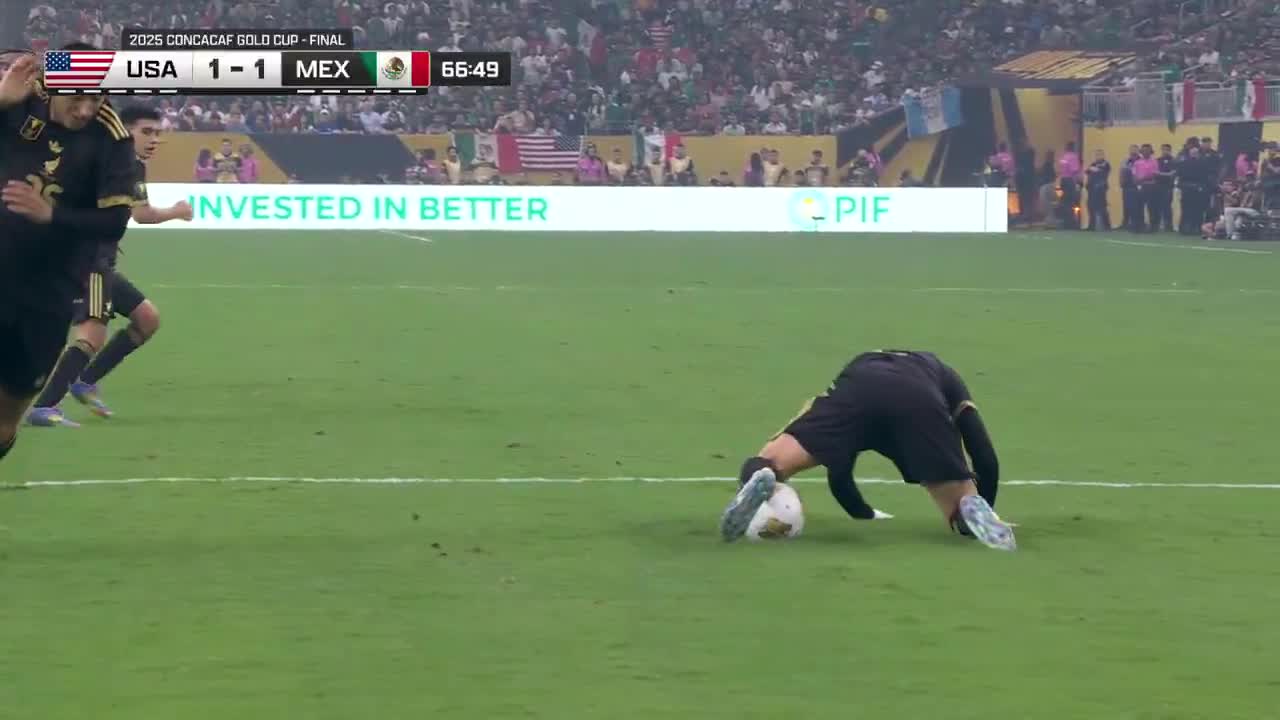 Mexico committed a handball in the penalty area