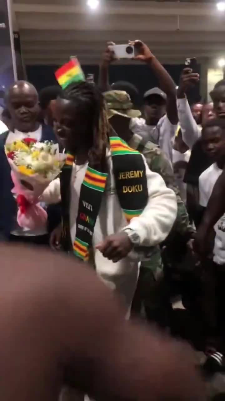 Jeremy Doku visits his home country Ghana
