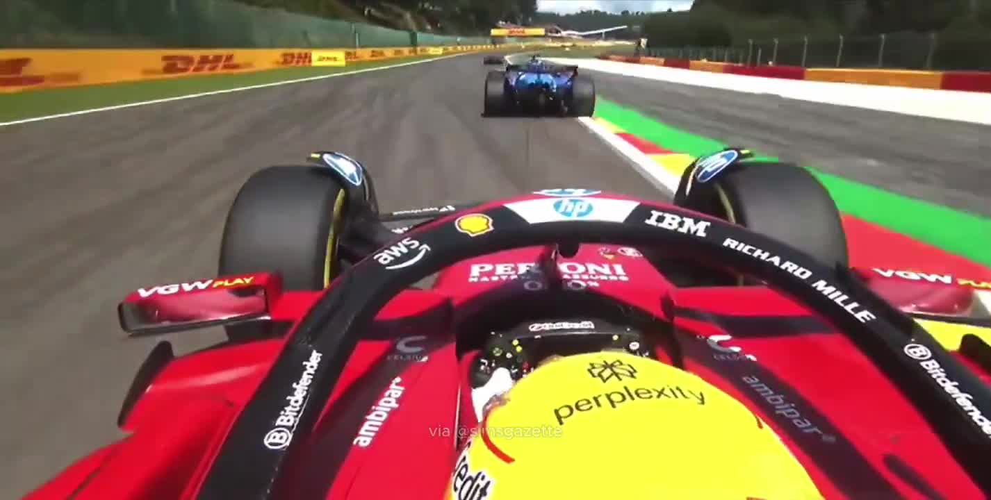 Lewis Hamilton’s decisive overtake on Albon before the final lap – 2025 Belgian GP Sprint