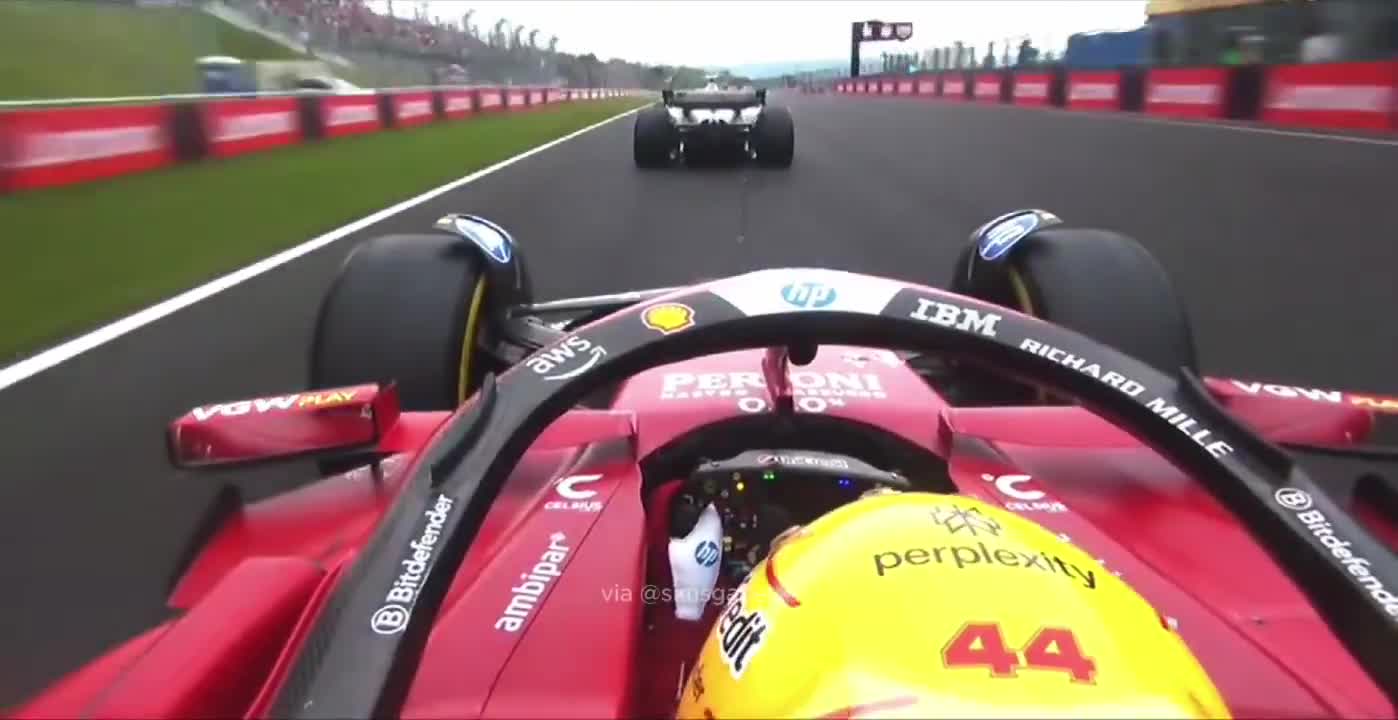 Lewis Hamilton passing Bearman, Gasly, Ocon, and Sainz - in that order.