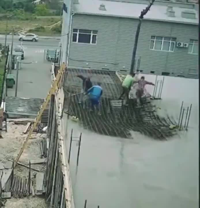 Concrete pour at this site is wild