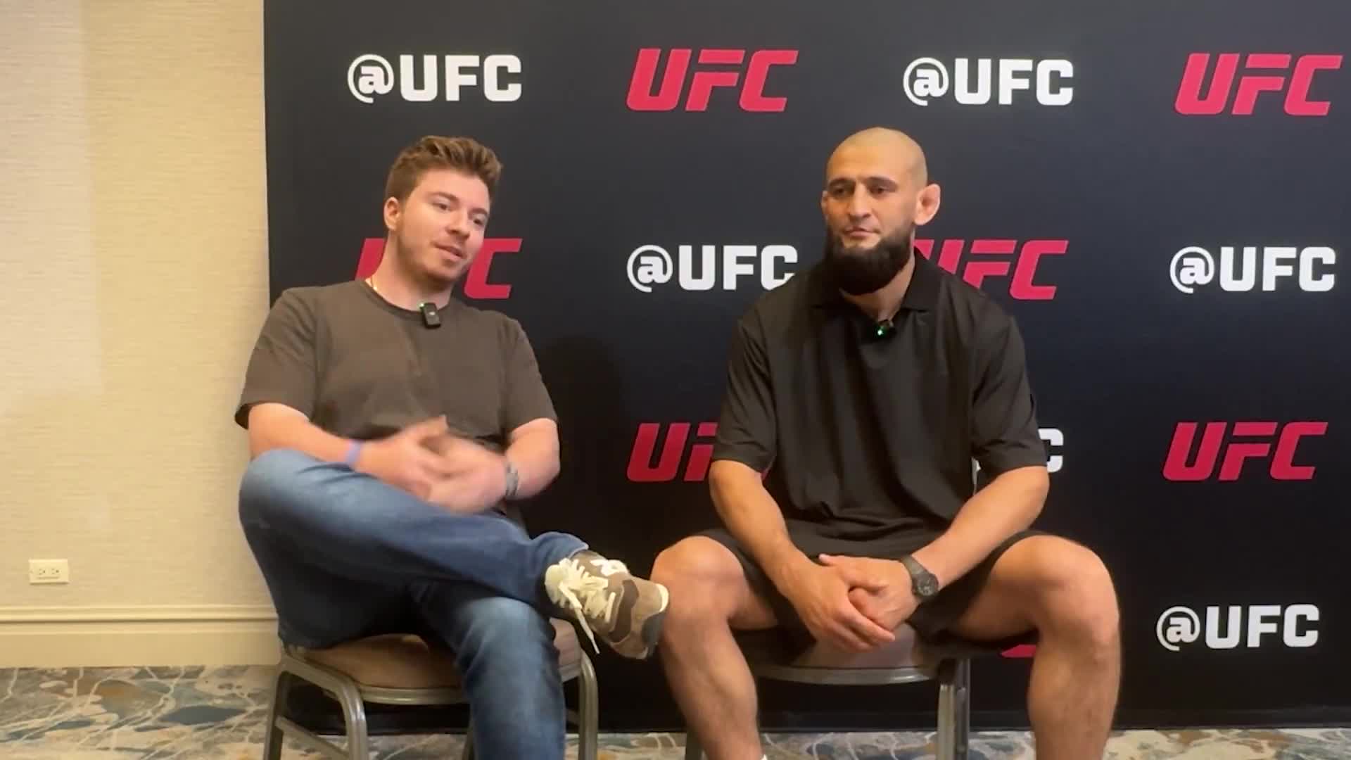 Khamzat Chimzev tells us that Baysangur Susurkaev will be fighting on the #UFC319 card with him.