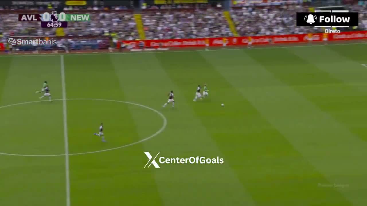 E. Konsa  straight red card vs Newcastle United 65'