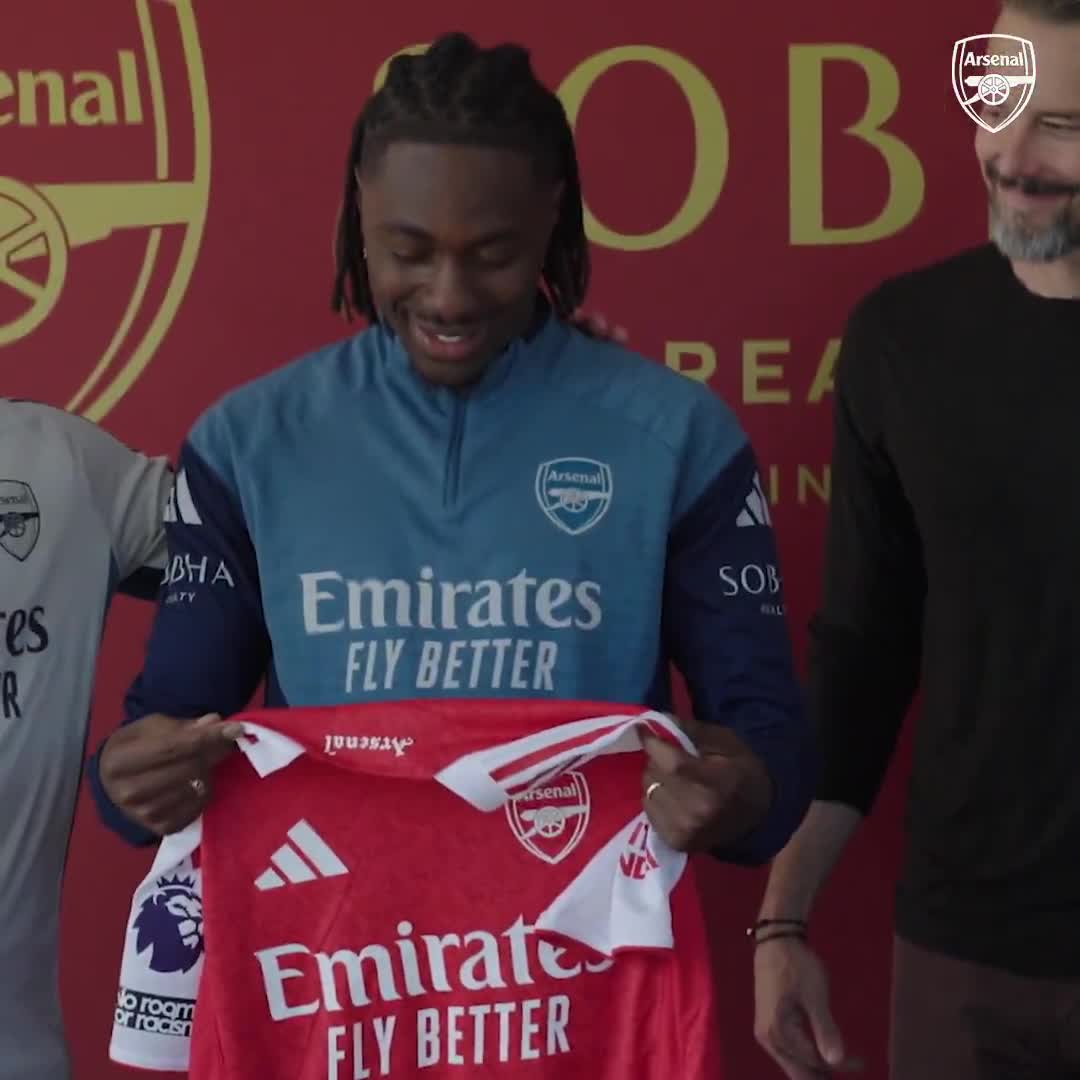 Eberechi Eze is both surprised and happy...