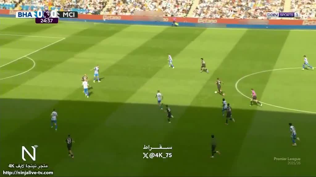 Haaland chance against  Brighton 25'
