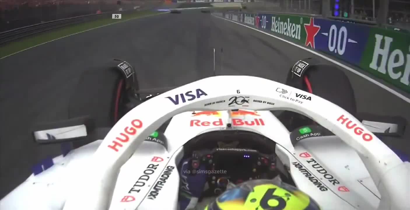 Isack Hadjar's radio after crossing the finish line
