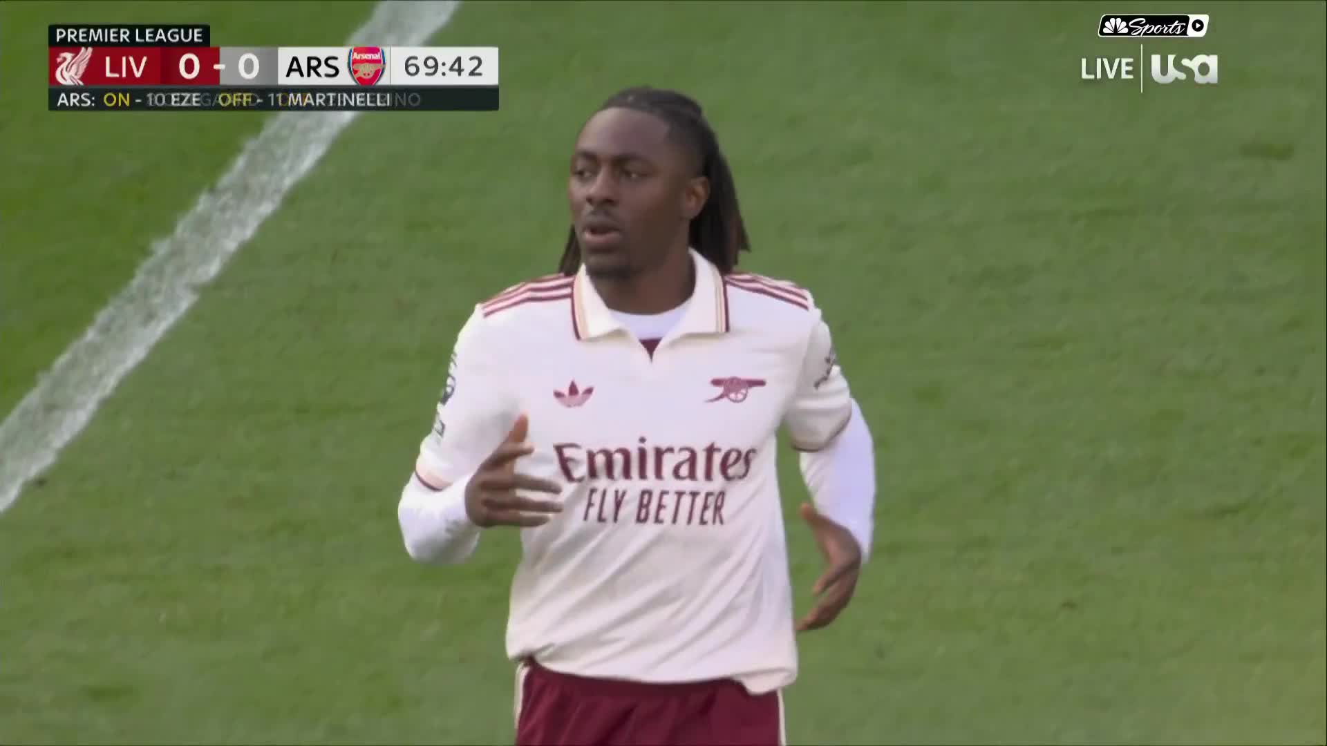 What a moment as Eberechi Eze makes his Arsenal debut.