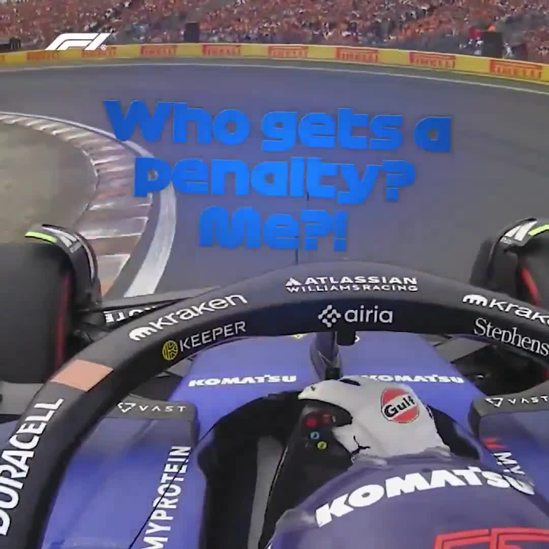 Sainz penalized for collision with Lawson