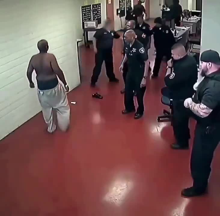 Man takes on a group of 20 officers