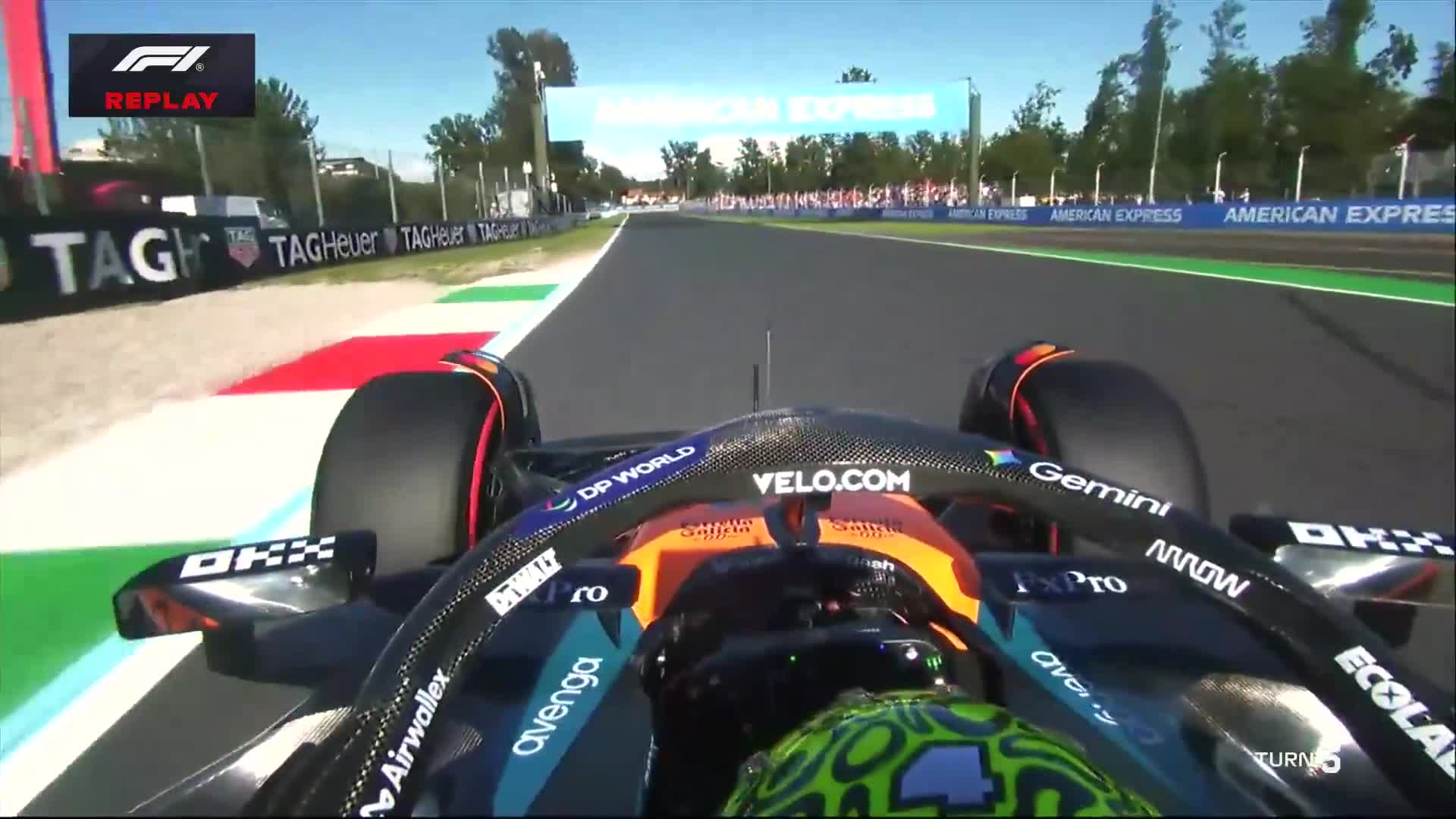 Onboard with Norris as he almost loses i...