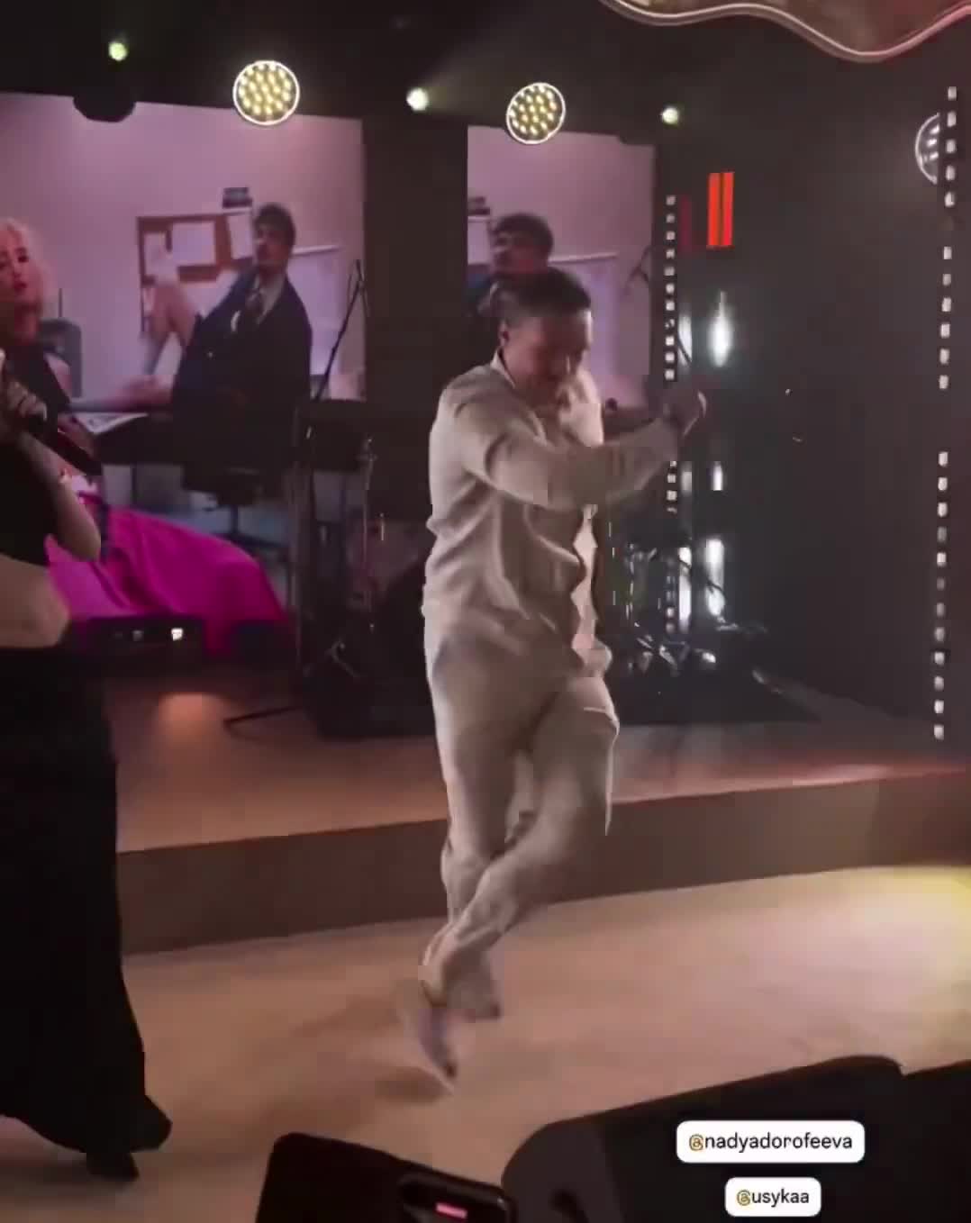 Oleksandr Usyk after a video surfaced showing him dancing on a concert in Ukraine.