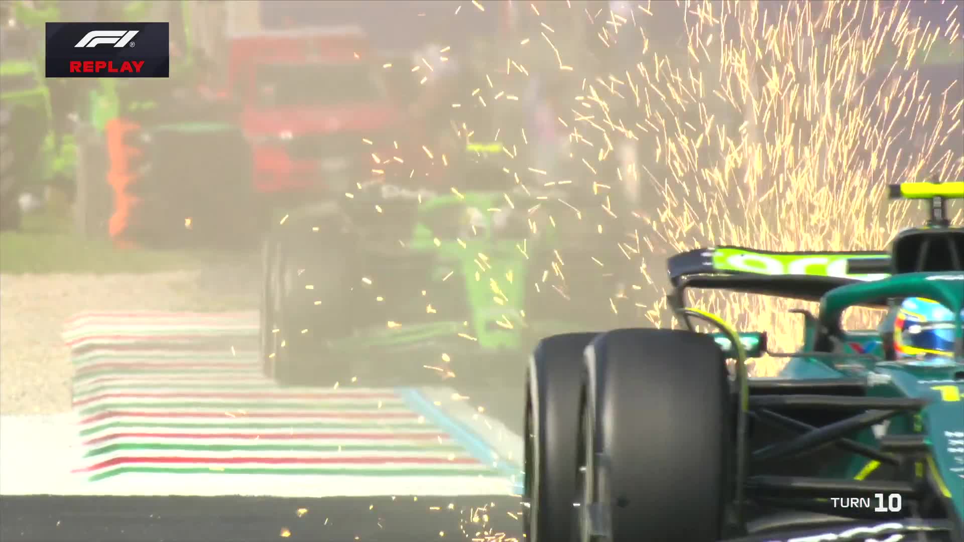 Dramatic footage of Alonso's suspension failure