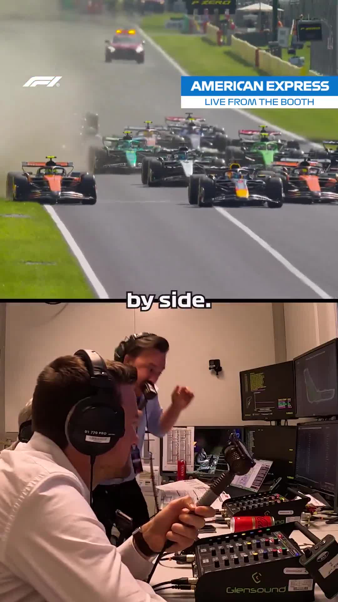 Commentary team reactions as Max defends from Lando and Oscar retakes the place from Charles