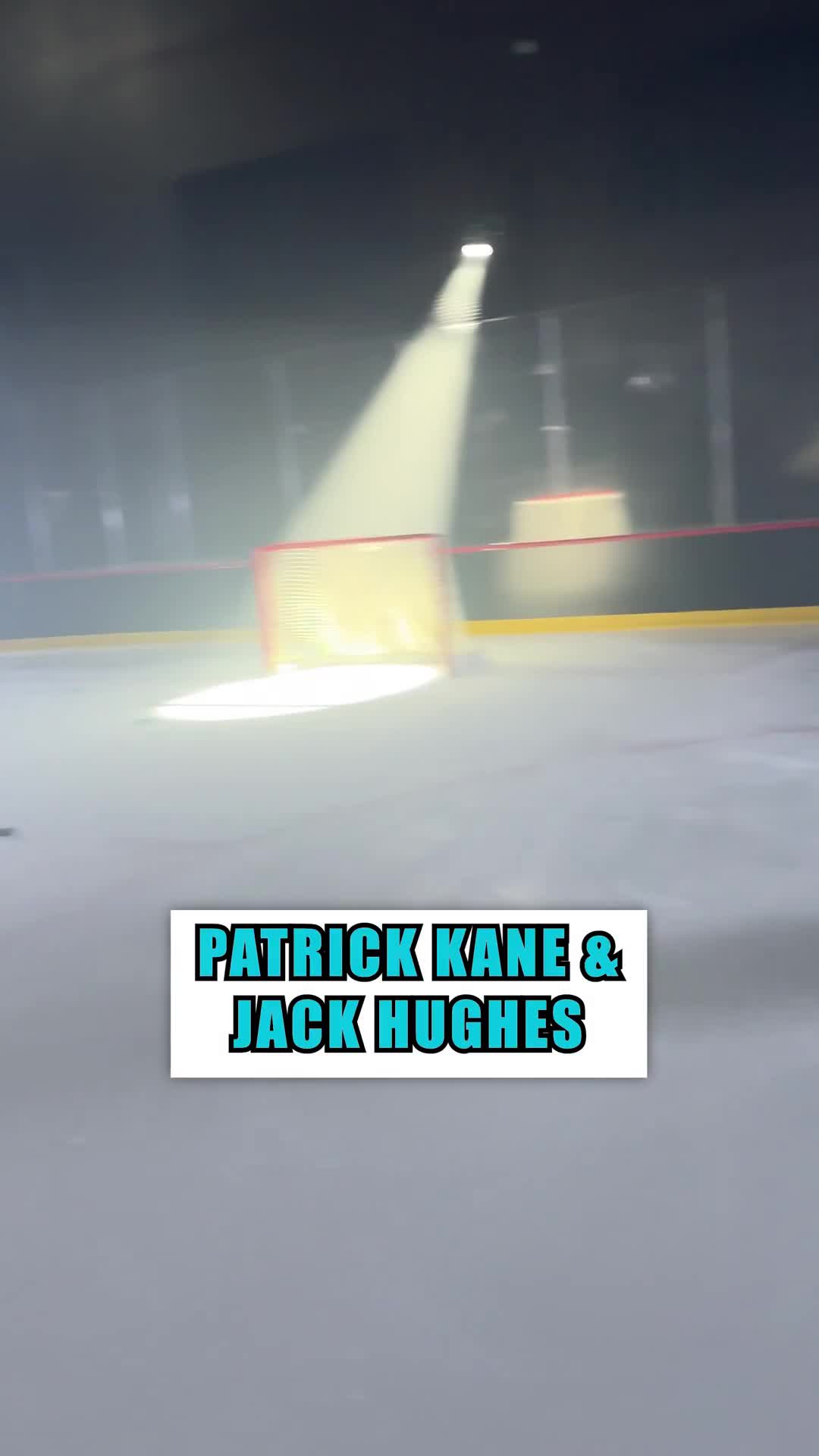 Patrick Kane and Jack Hughes just having some fun at NHL Player Media Tour