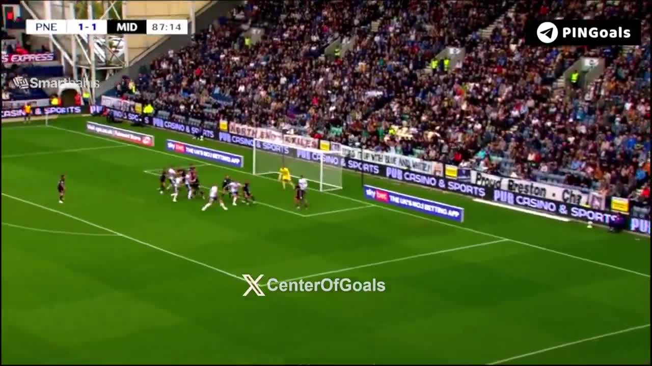 Preston 2-1 Middlesbrough