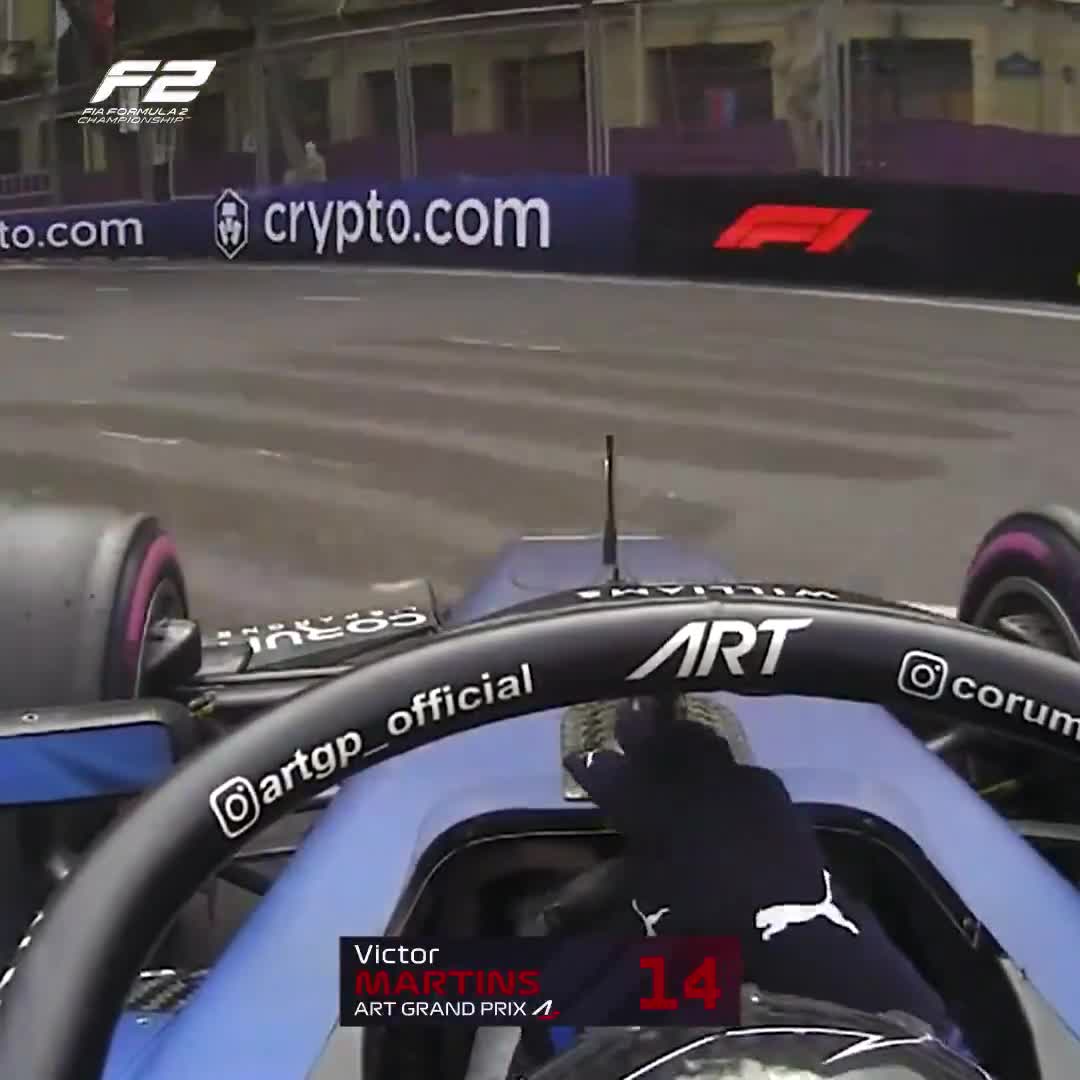 Victor Martins crashes at Turn 3 while running fourth fastest