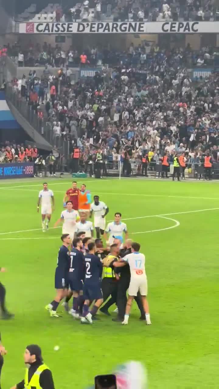 Marseille beat PSG 1-0 in Le Classique with scuffles after full time