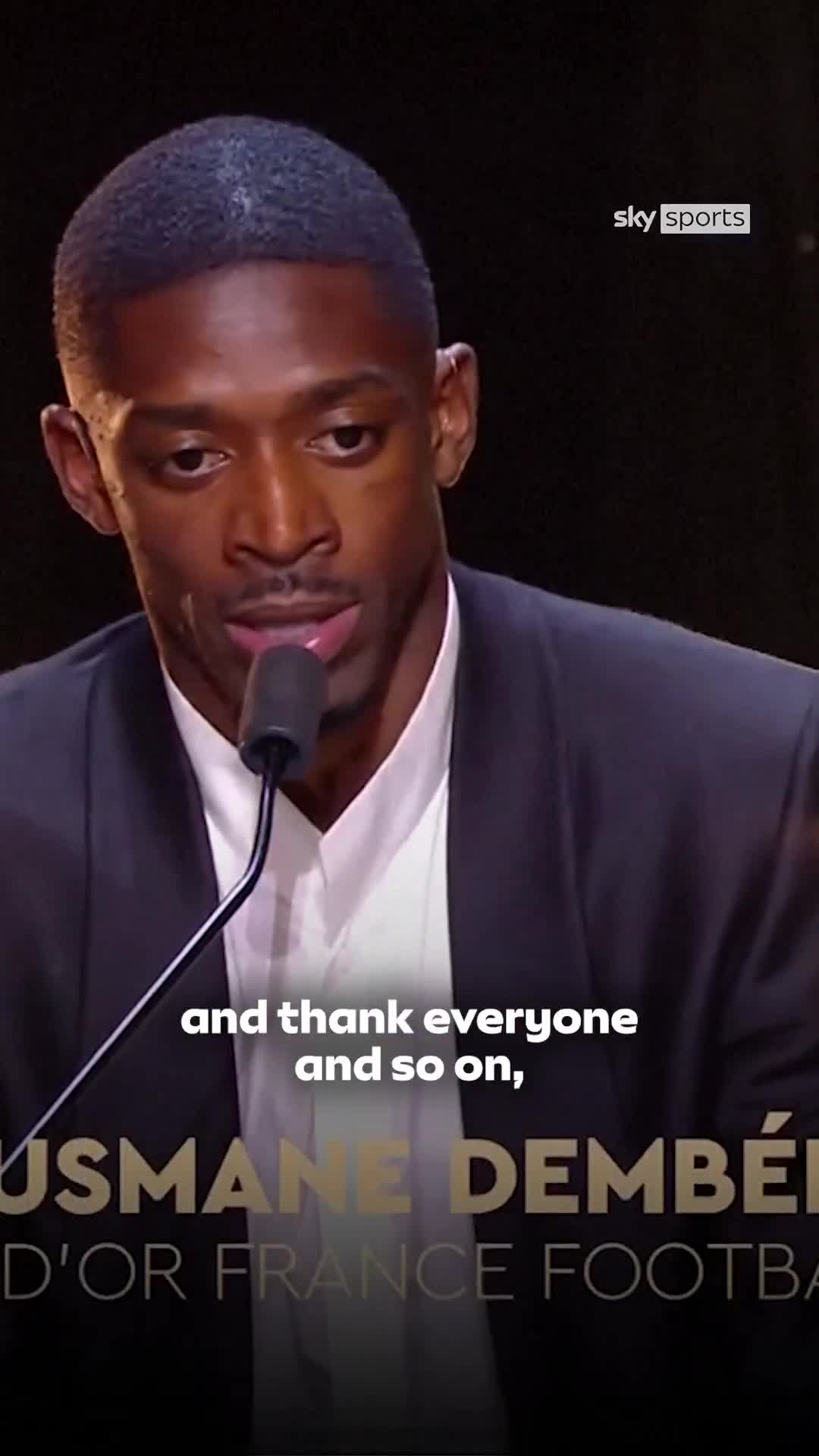 Ousmane Dembele delivers emotional speech after being crowned 2025 Ballon d’Or winner