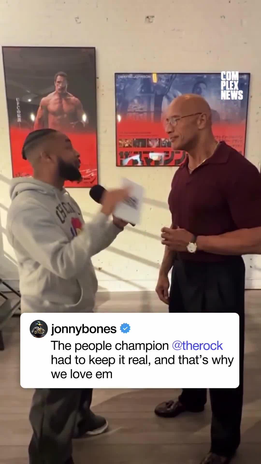 The Rock on how a fight between him and Jon Jones would go