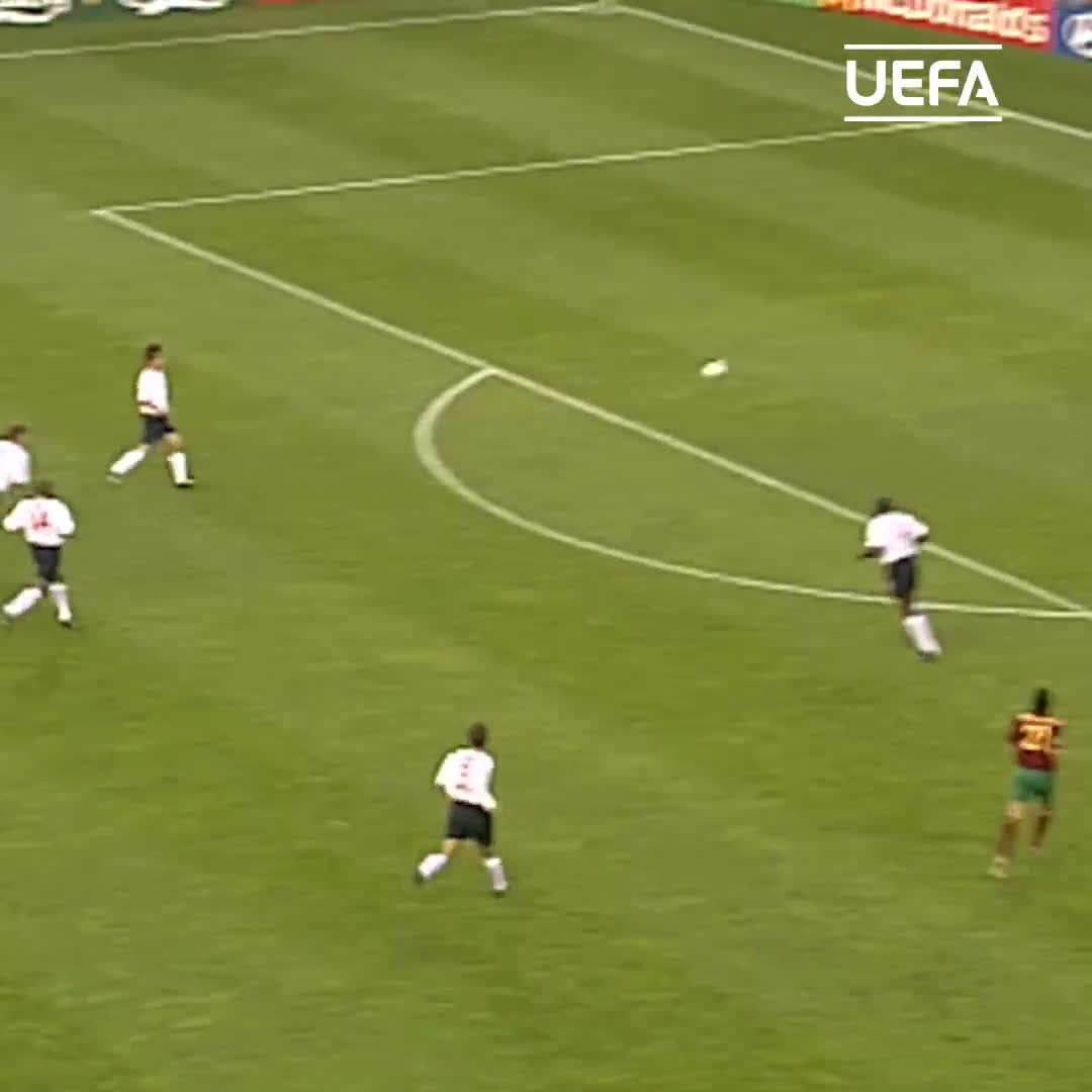 On this day in 2000, Luis Figo scored a great goal against England