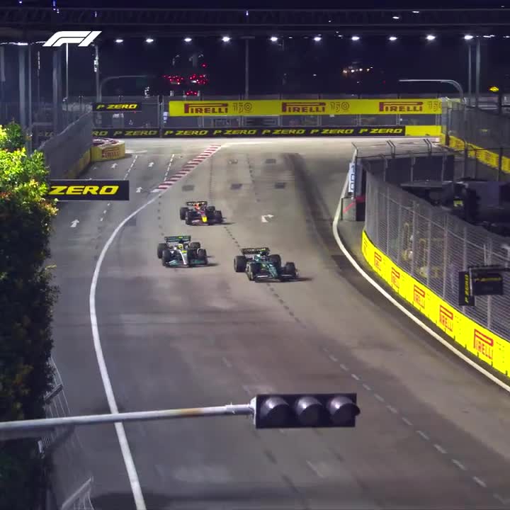 Seb, Lewis and Max battle it out in Singapore
